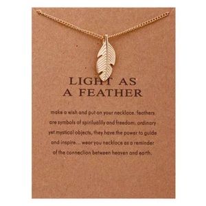Gold tone ‘Light As A Feather’ Necklace